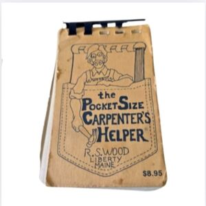 Vintage '85 'The Pocket Size Carpenters Helper' by Robert F. Bailey Novelty Book